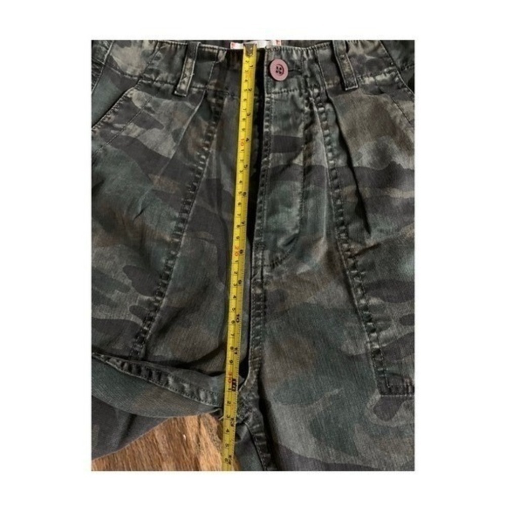 Sundry Murphy Cotton Camo Pleated Pants 24 Green Retro Urban Streetwear - Picture 7 of 9